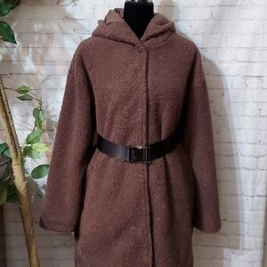 NWOT Fabletics Ginger Teddy Coat with Belt